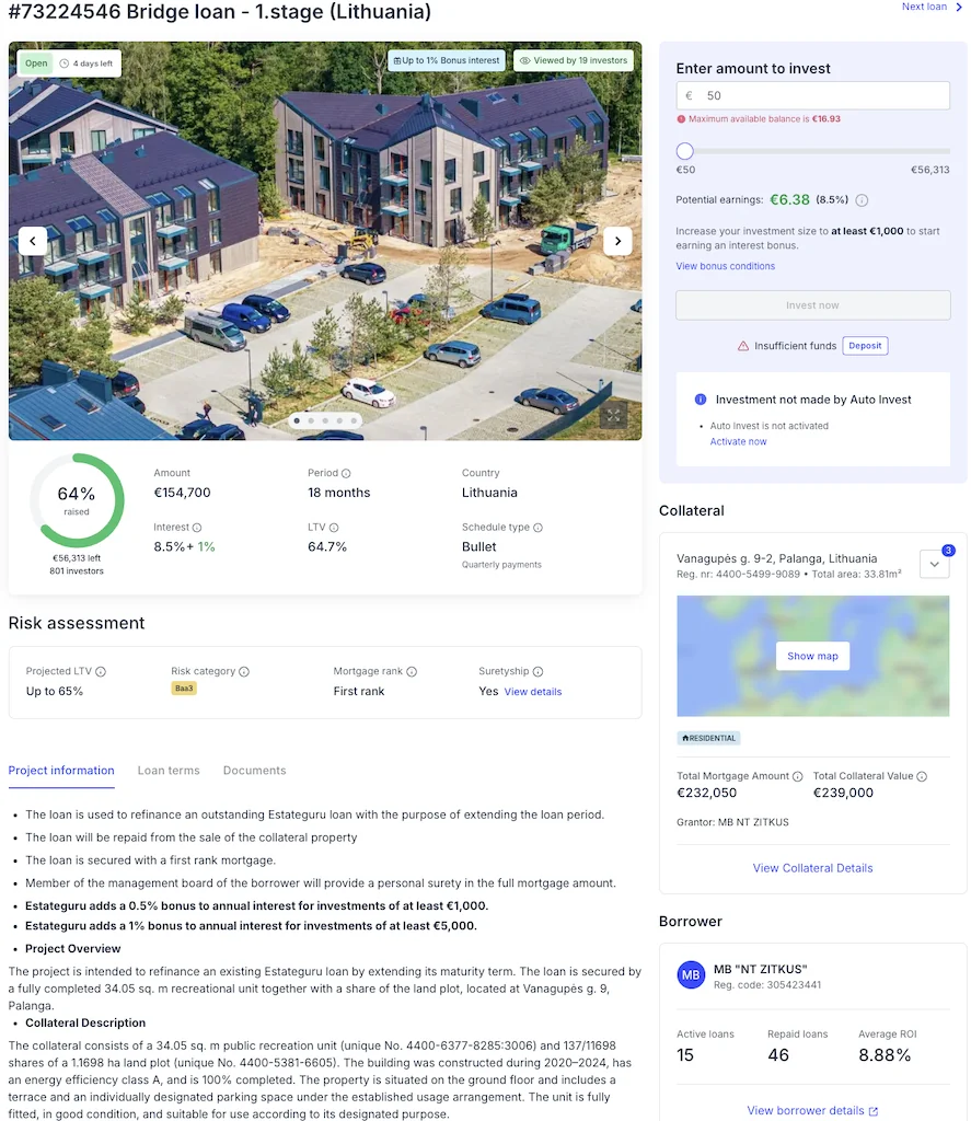 Estateguru Erfahrung, Portfolio & Rendite 2026 wieder zurück? 9 estateguru erfahrungen estateguru erfahrungen EstateGuru crowdinvesting eg profjekt detail