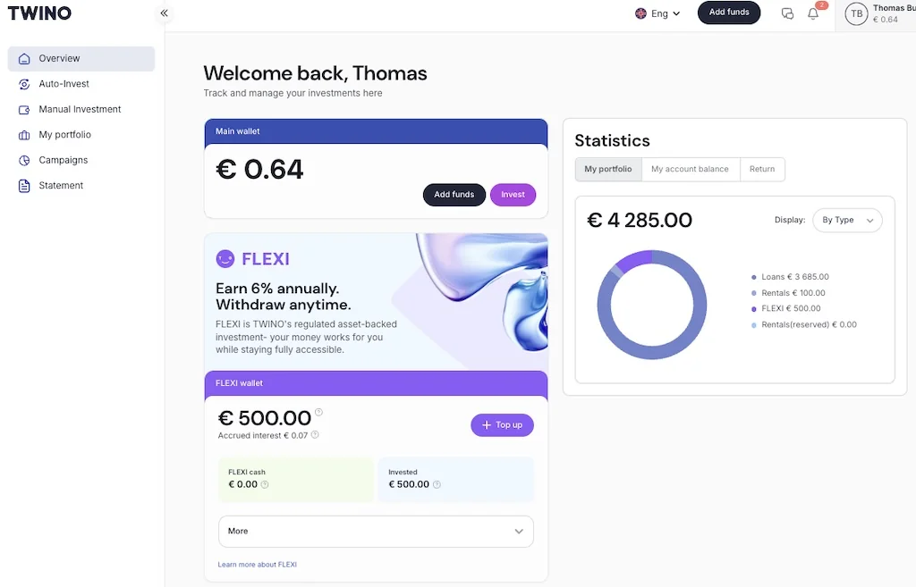 Meine Twino Erfahrungen 2026 - >1 Milliarde Euro mit 12% Rendite - lohnt sich das für dich? 6 twino erfahrungen twino erfahrungen Portfolio Report twino uebersciht