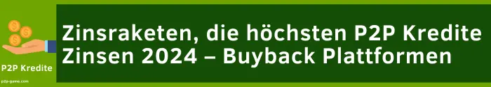 Zinsraketen, die höchsten P2P Kredite Zinsen 2024 - Buyback Plattformen mit mindestens 13% 3 Krypto-Revolution DeFi Krypto-Revolution DeFi Portfolio Report Portfolio Report zinsraketen die besten zinsen