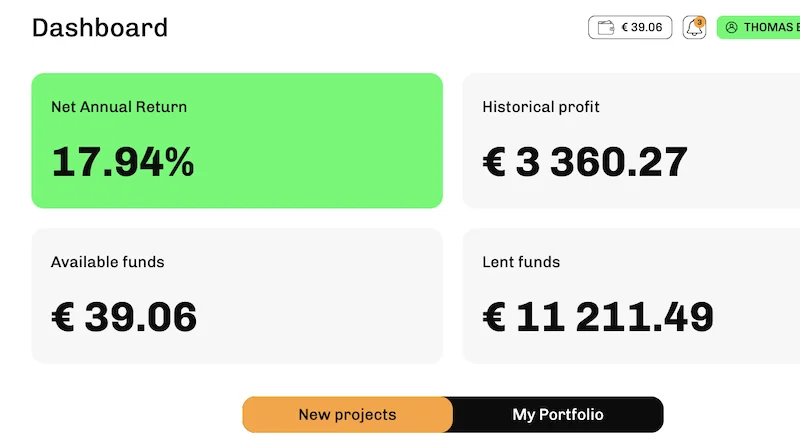 Ventus Energy Erfahrungen mein Dashboad