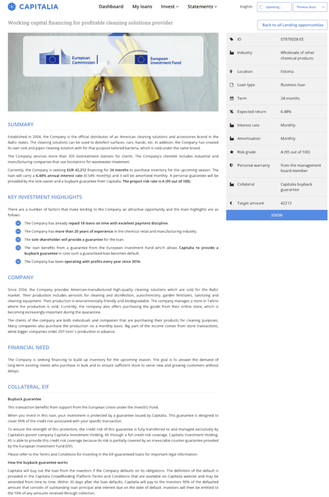 Capitalia EIF Dokument