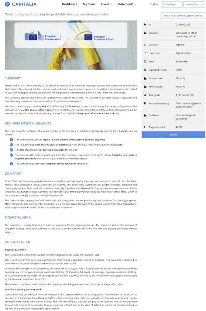 Capitalia EIF Dokument