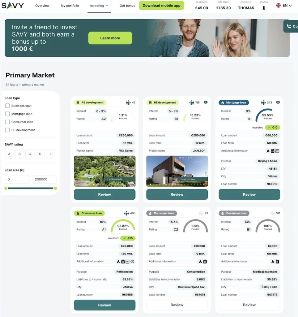 Savy Erfahrungen: Mein Einstieg bei Litauens ältester P2P-Plattform 2026 11 Savy Erfahrungen Mein Savy Dashboard